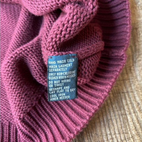 Polo Ralph Lauren V-Neck Burgandy Sweater 100% Cotton Men's Size L - Picture 7 of 12